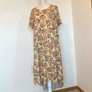 LuLaRoe Carly 3XL Cream w/ Multicolor Floral